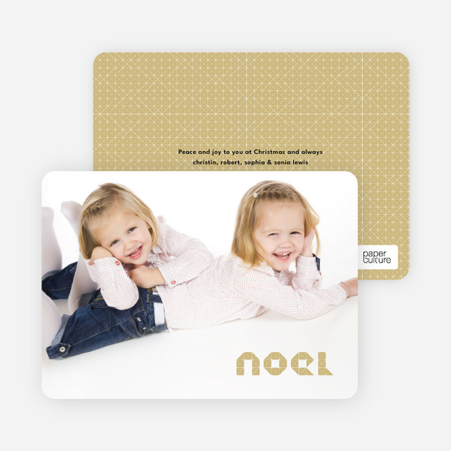 First Noel Christmas Photo Cards - Creamy Yellow