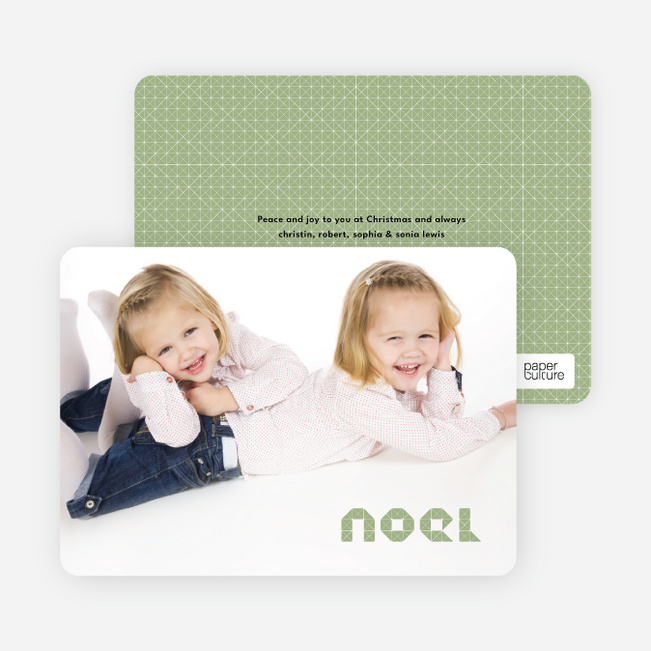 First Noel Christmas Photo Cards - Mint Green