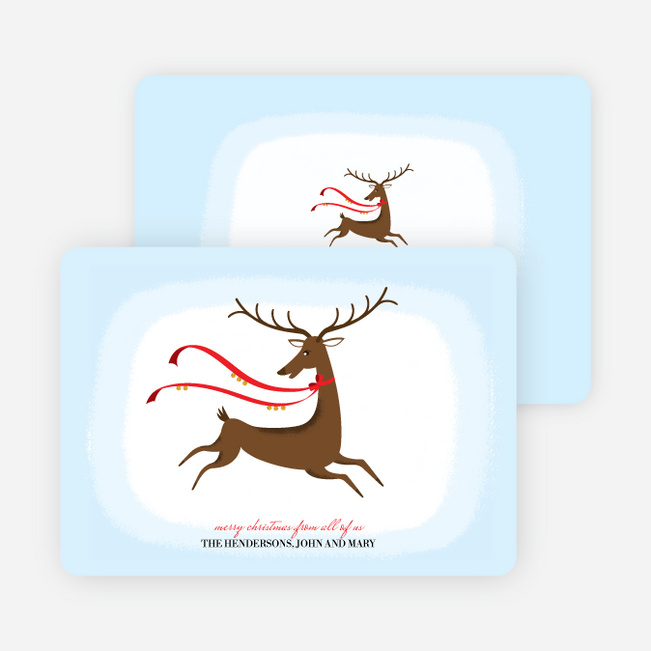 Reindeer Holiday Cards (not Rudolph!) - Tomato Red