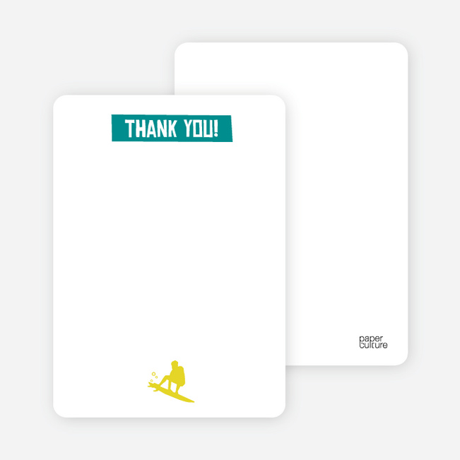 Thank You Card for Let’s Get this Party Started Invitations - Teal