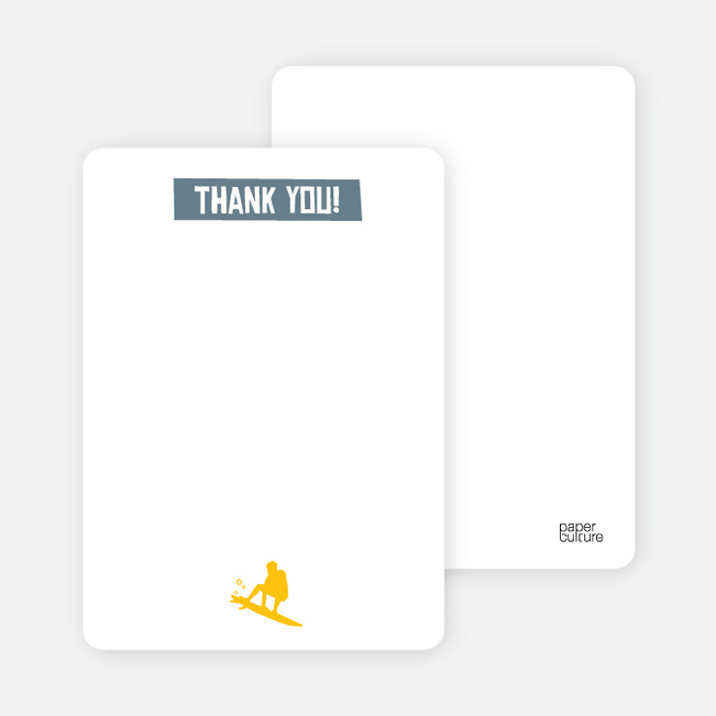 Thank You Card for Let’s Get this Party Started Invitations - Slate Grey