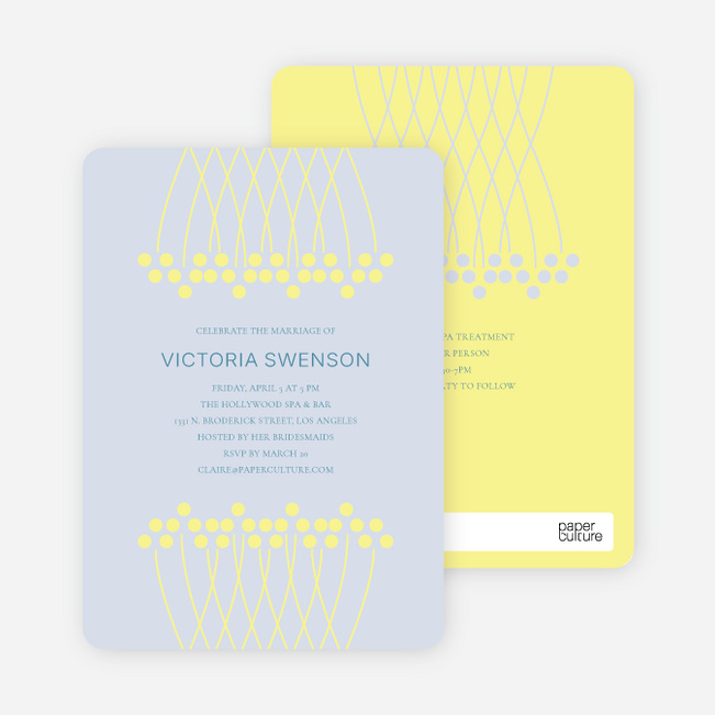 Unique Bridal Shower Invitations - Lemon Yellow