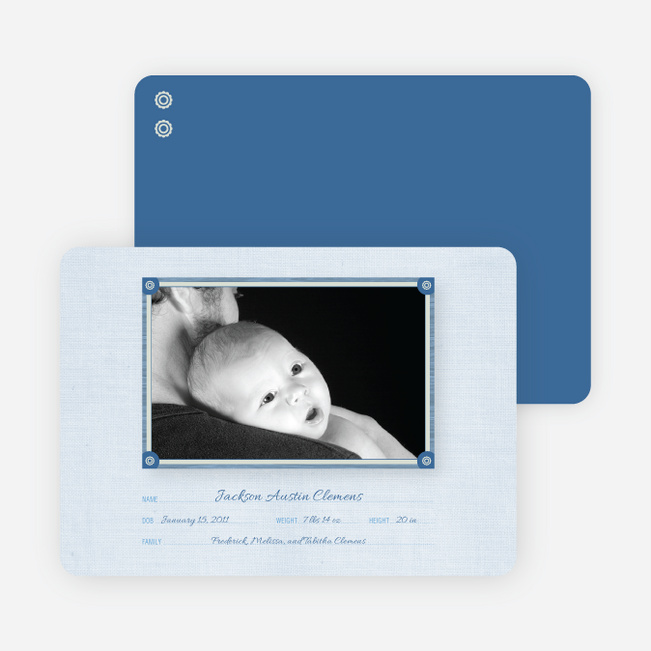 Wallpaper Photo Frame Birth Announcements - Glacier