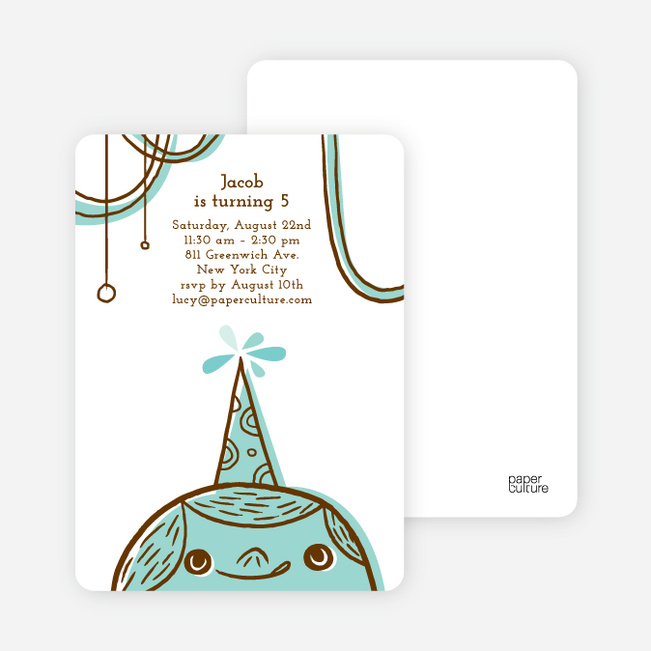 Birthday Party Celebration Invitations - Aquamarine