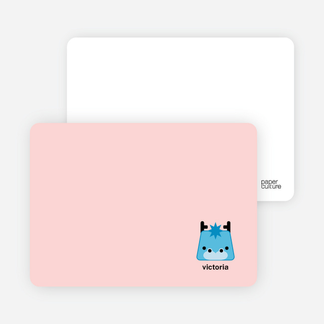Dragon Stripe Stationery and Note Cards - Cornflower Blue