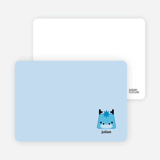 Dragon Stripe Stationery and Note Cards - Cornflower Blue