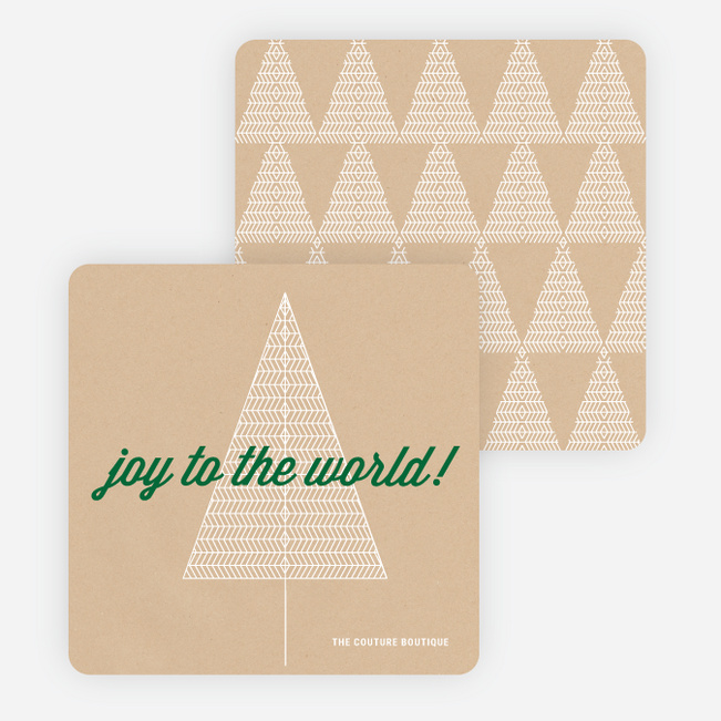Joy to the World Christmas Cards - Green