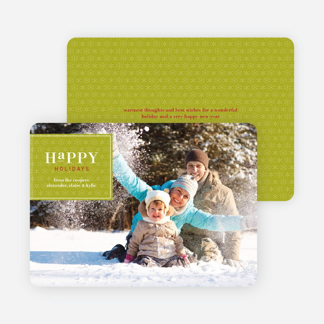 Simply Classic Holiday Photo Cards - Bamboo