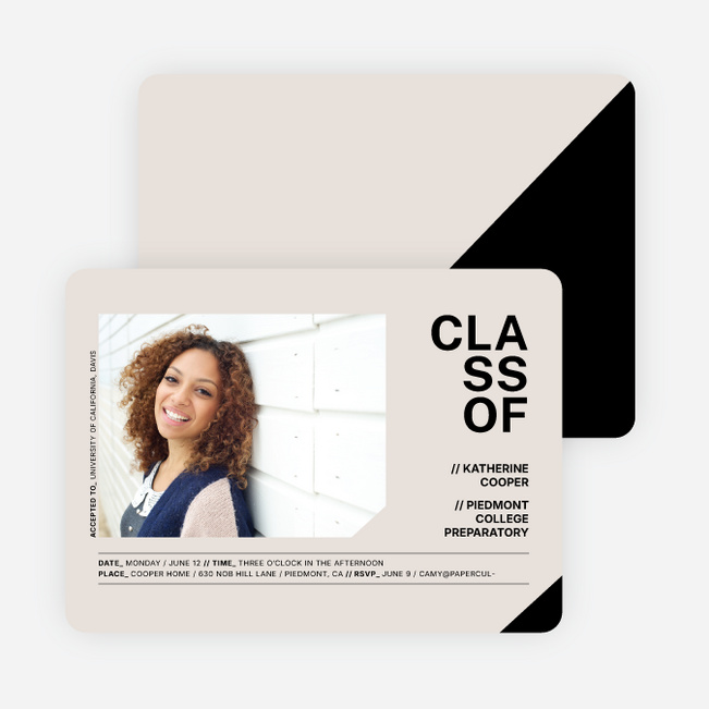 Unique Photo Graduation Announcements - Brown