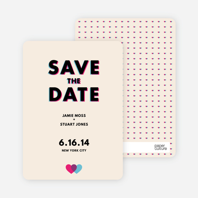 3D Save the Date Cards - Orange