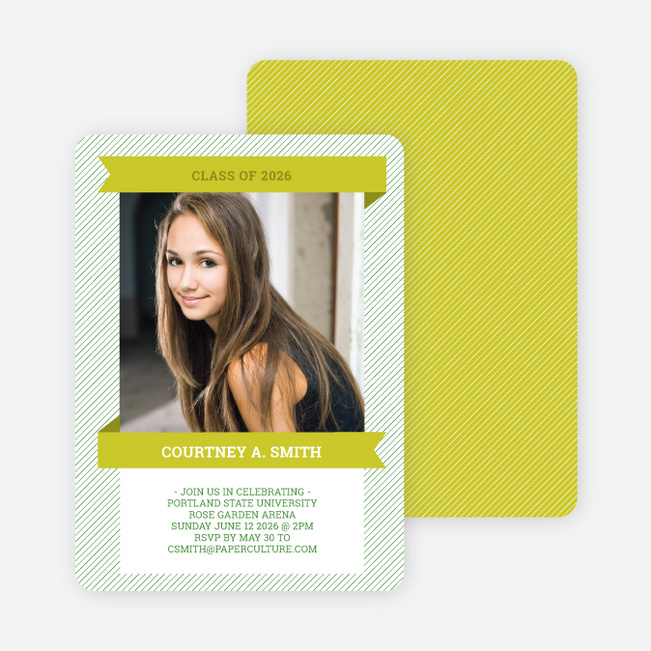 Graduation Banner Invitations - Banana Pepper