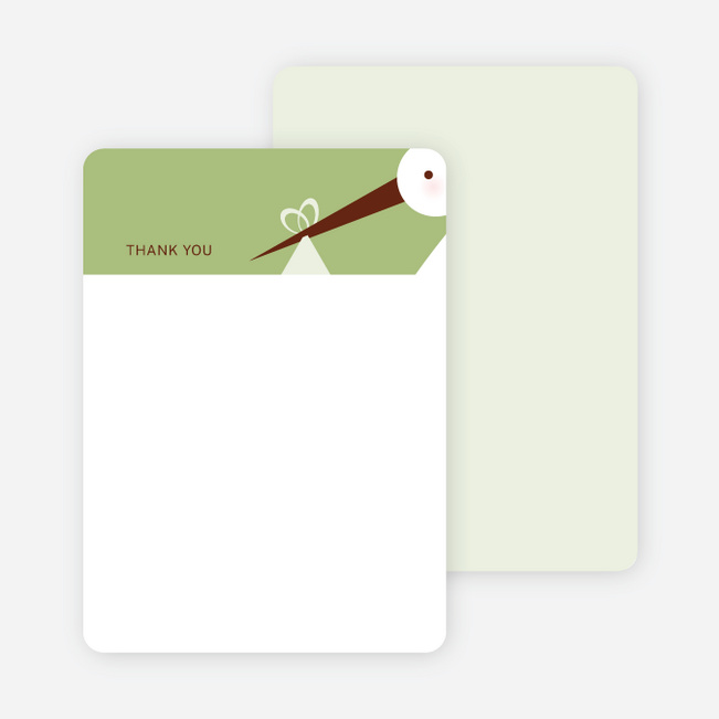 Stationery: ‘Stork Baby Shower’ cards. - Lemongrass