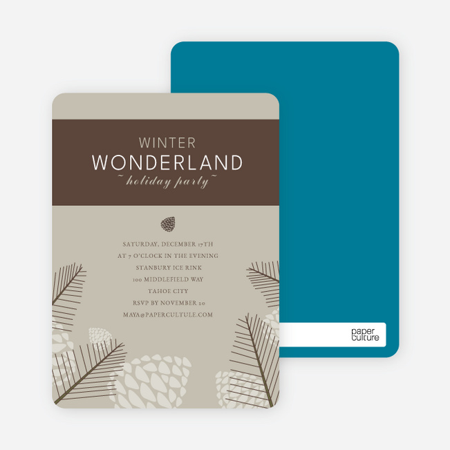 Winter Wonderland Holiday Invitations - Sand