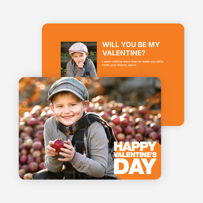 Bold Valentine’s Day Cards - Orange