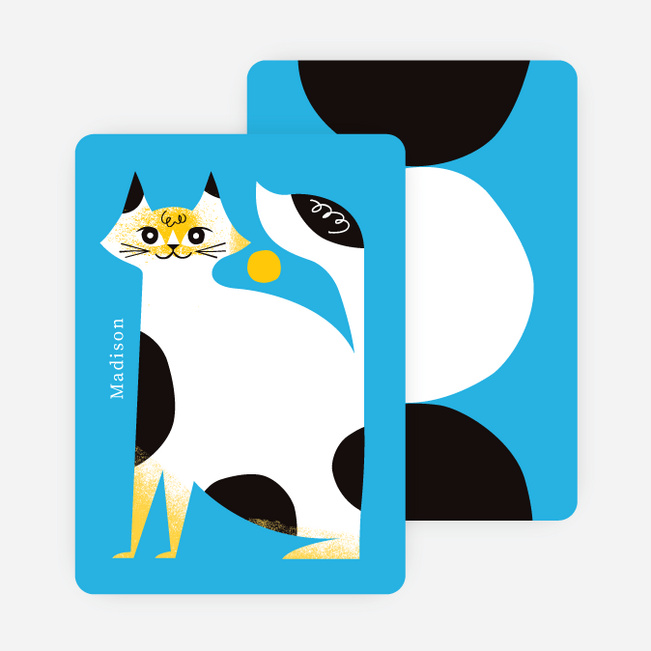 Cat Stationery - Blue