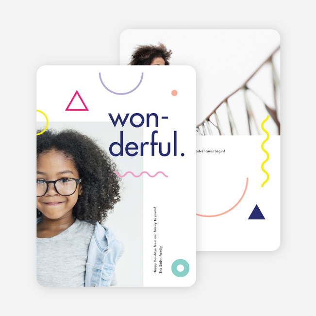 Modern Shapes Holiday Cards - Multi
