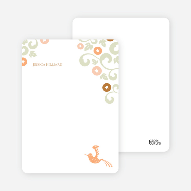 Personal Stationery for Morning Glory Wedding Shower Invitations - Apricot