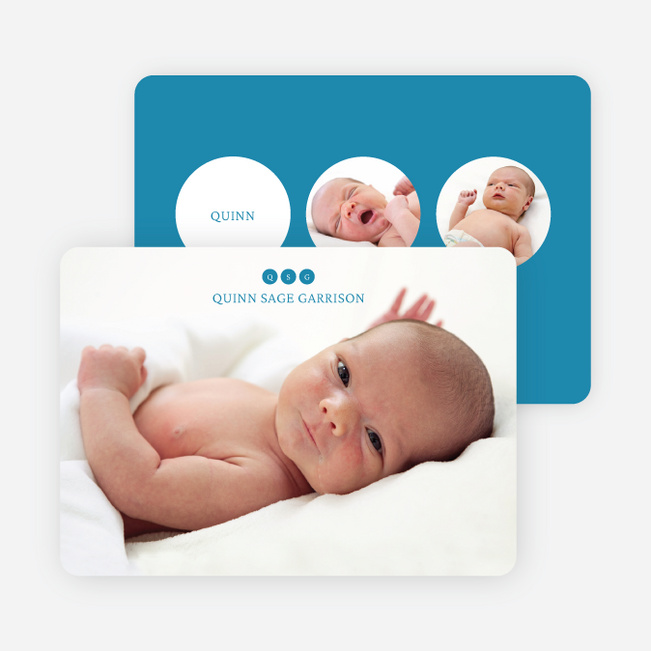 Triple Threat Birth Announcements - Blue