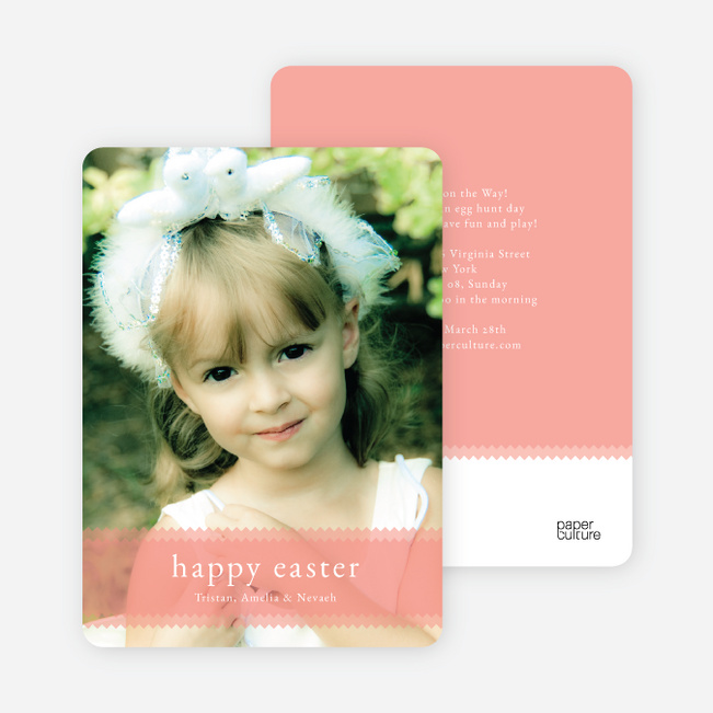 Classic Easter Photo Cards - Pink Velvet