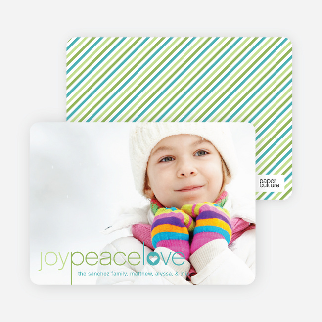 Joy Peace Love - Apple Green