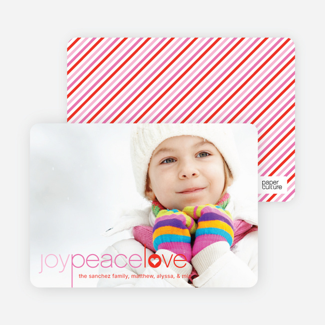 Joy Peace Love - Pink