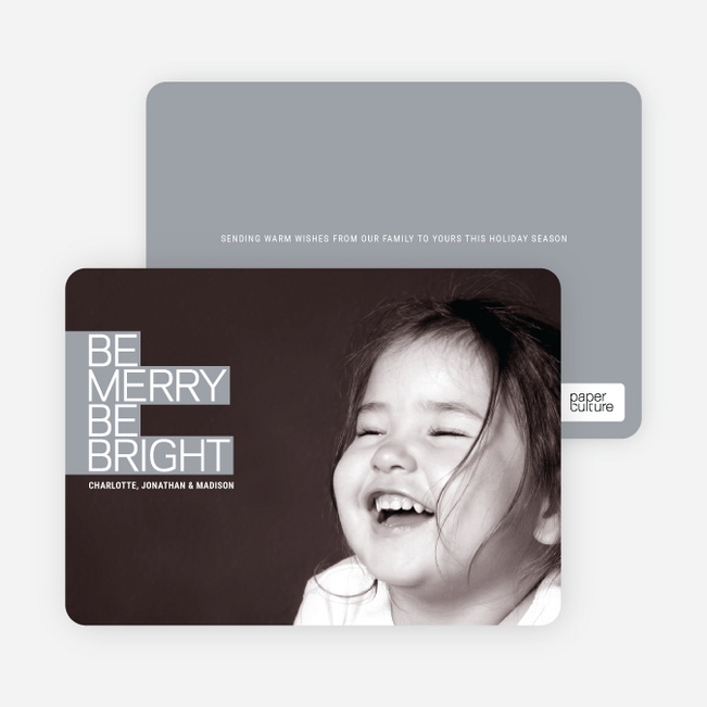 Be Merry Be Bright - Silver Grey