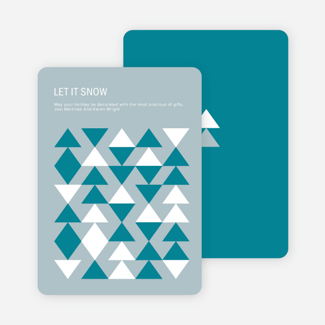 Non-Photo Holiday Cards: Modern Snow - Gray