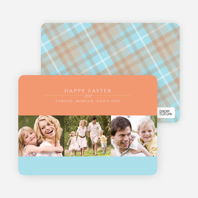 Three Photo Easter Cards - Beach Peach