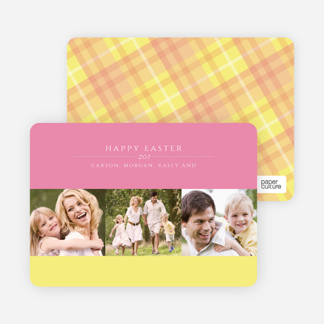 Three Photo Easter Cards - Pink Lemonade