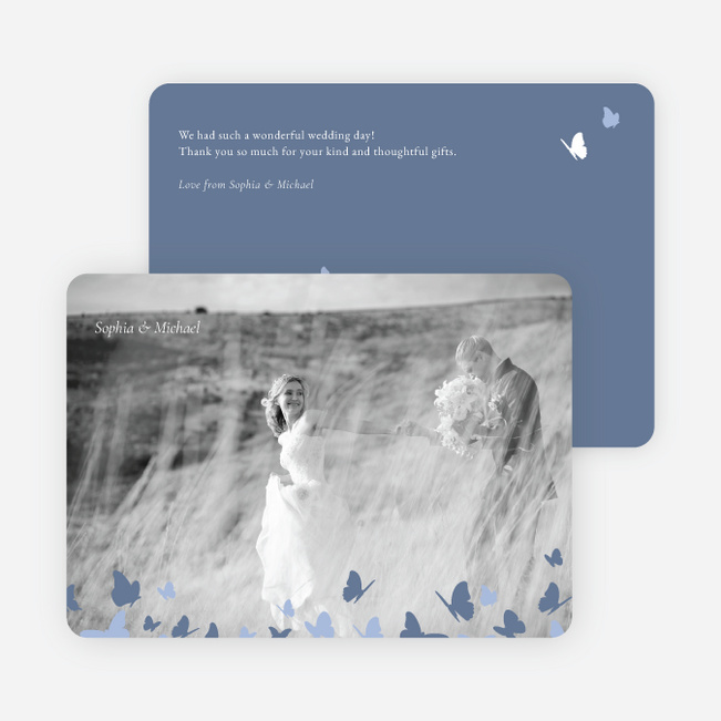Butterfly Thank You Cards - Blue