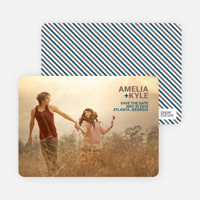 Less is More Save the Date Cards - Mocha