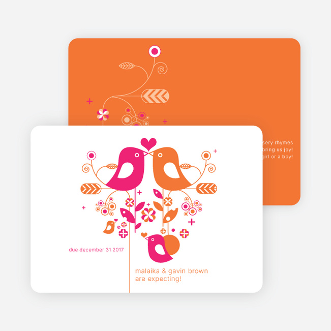 Lovebirds Pregnancy Announcements - Electric Pink