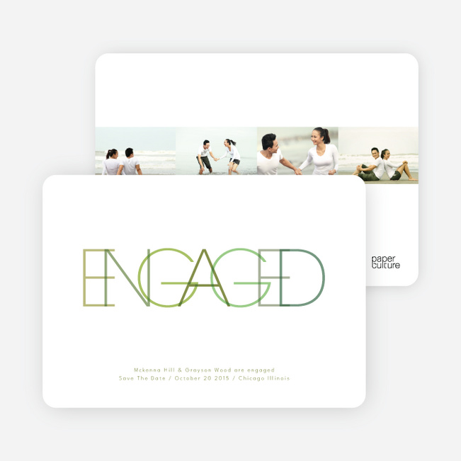 Modern Engagement Announcements - Asparagus