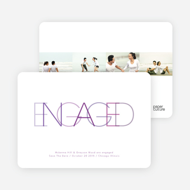 Modern Engagement Announcements - Violet