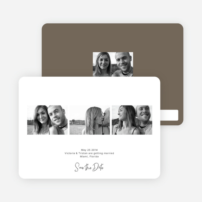Multi Photo Save the Date Cards - Mushroom