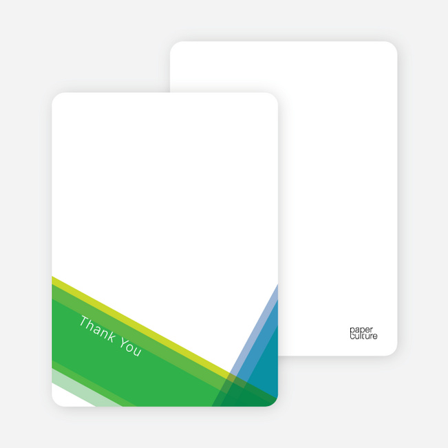 Note Cards: ‘Modern Cross Baptism Invite’ cards. - Blue
