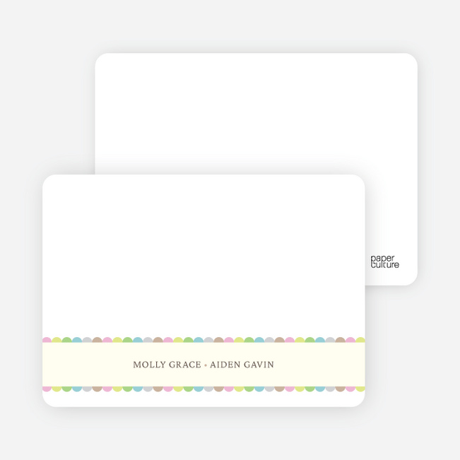 Notecards for the ‘Bundles of Joy’ cards. - Carnation