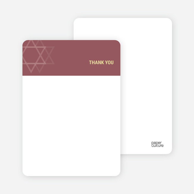 Notecards for the ‘Intertwined Stars of David’ cards. - Sangria
