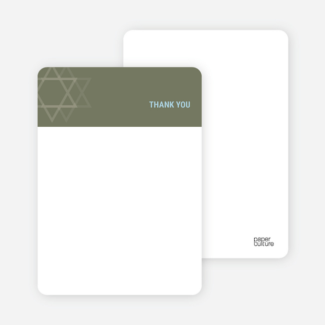 Notecards for the ‘Intertwined Stars of David’ cards. - Olive