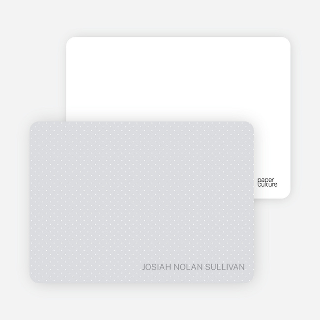 Stationery: ‘Color Stripe: Boy’ cards. - Grey