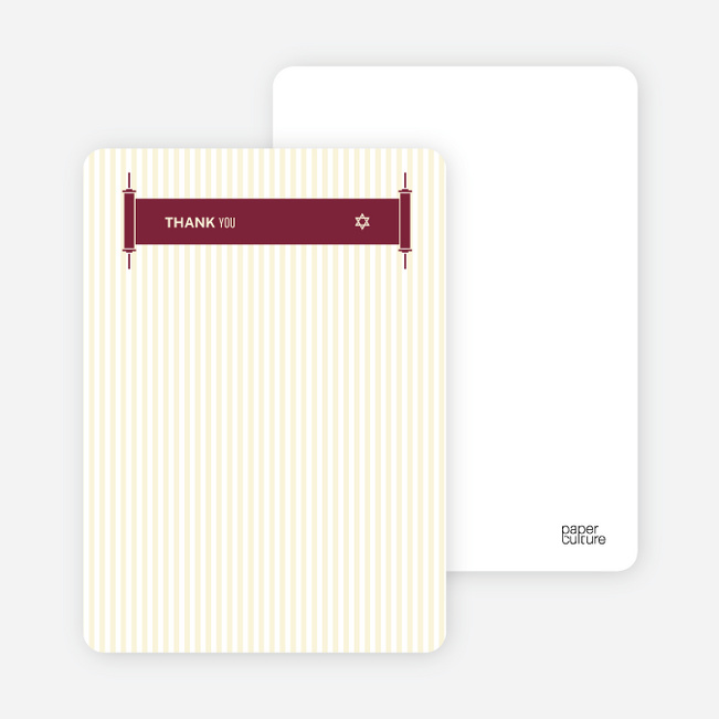 Stationery: ‘Torah Torah’ cards. - Maroon