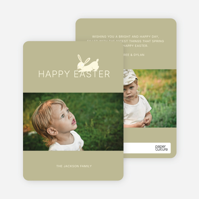 Easter Bunny Photo Card - Waki Khaki