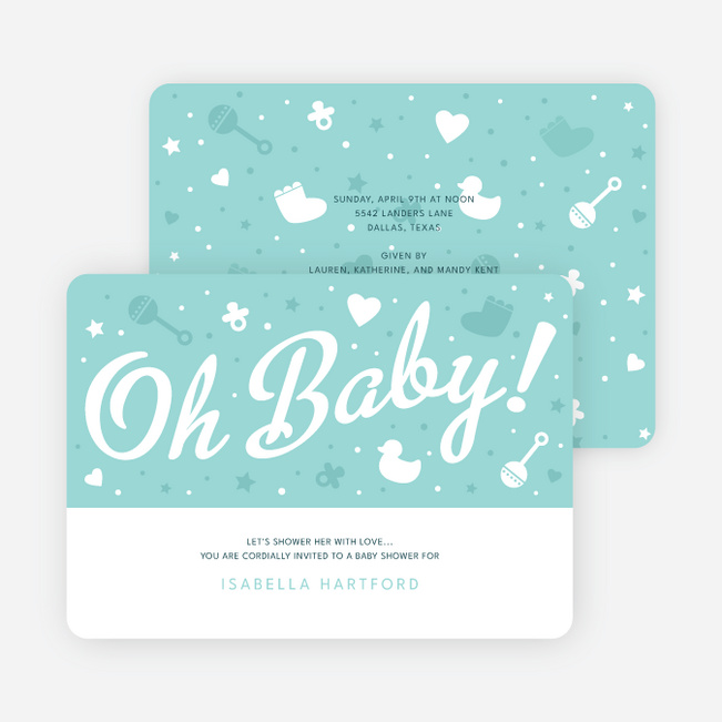 Oh Baby Shower Things - Blue