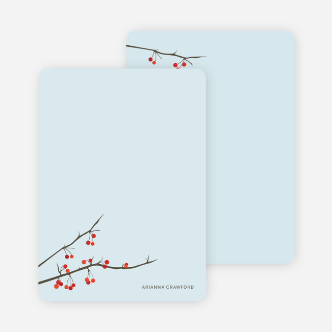 Stationery: ‘Winter Berries’ cards. - Glacier