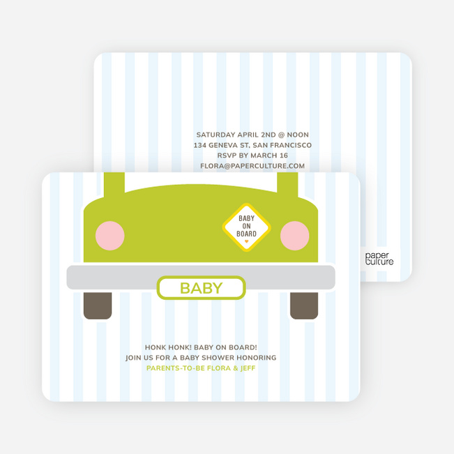 Baby on Board Baby Shower Invitations - Bloomin