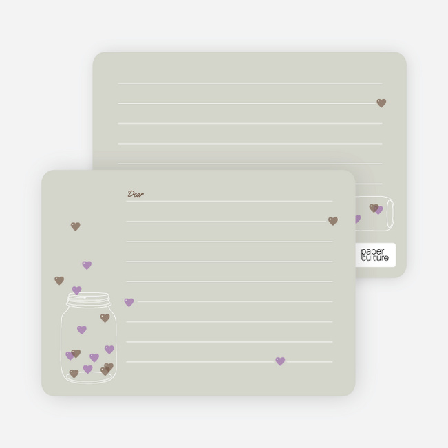 Jar of Hearts Stationery - Beige