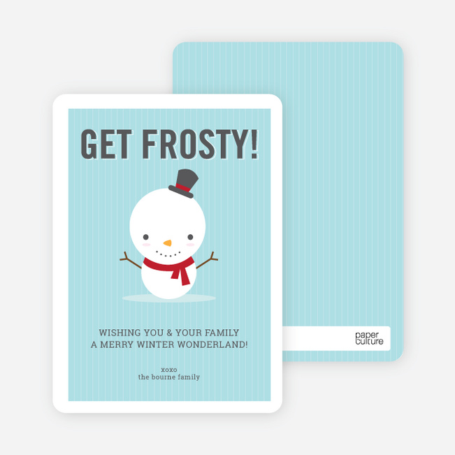 Little Frosty Holiday Cards - Crimson