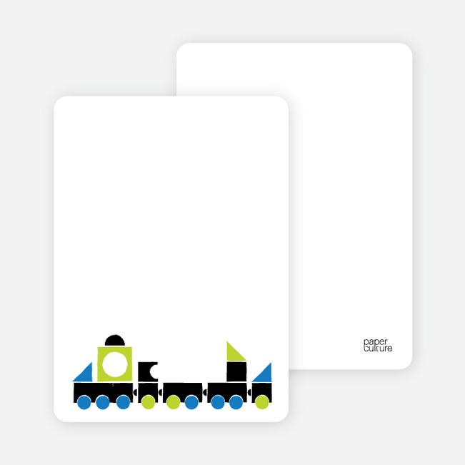 Notecards for the ‘Choo Choo Train Arrival’ cards. - Dark Grey