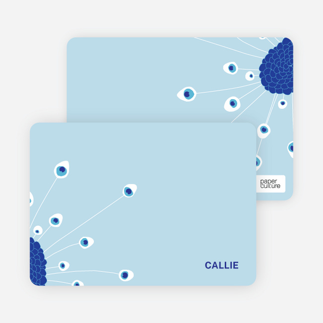 Notecards for the ‘Penny Peacock’ cards. - Royal Blue