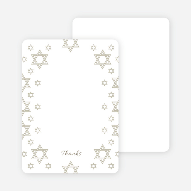 Notecards for the ‘Star of David Border’ cards. - Olive